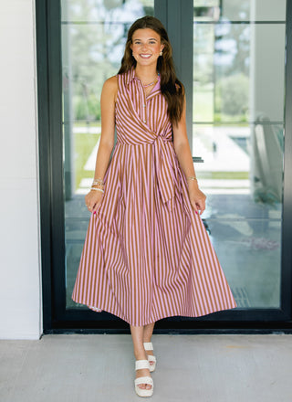Sweet Stripes Midi Dress