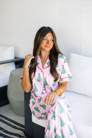 Sweet in Pink Christmas Tree Pajama Set ~PREORDER~