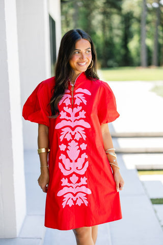 Boldly Bloomed Embroidered Dress - Instyle Boutique