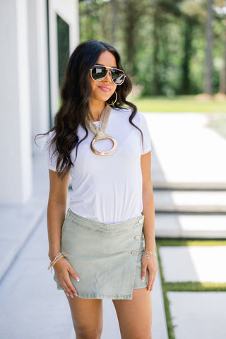 Off Day Olive Skort - Instyle Boutique