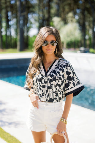 Midnight Garden Floral Top - Instyle Boutique