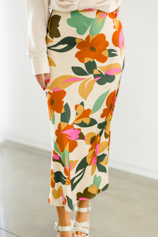 Chic and Silk Midi Skirt