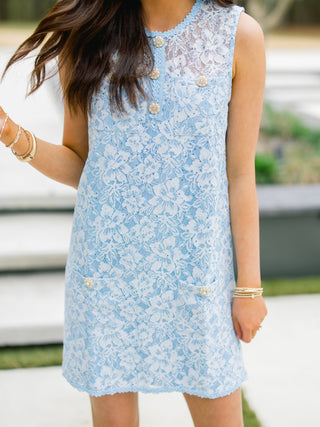 Shine and Shimmer Baby Blue Dress - Instyle Boutique