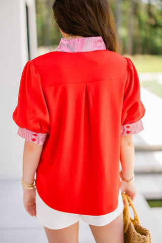 The Regatta Top – Red - Instyle Boutique