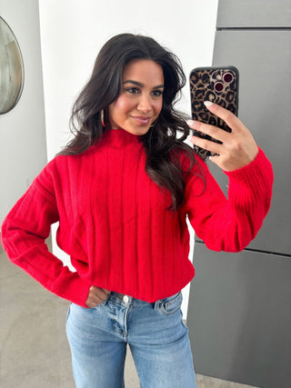 Ready To Celebrate Red Sweater - Instyle Boutique