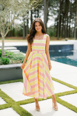 Strawberry Lemonade Striped Dress - Instyle Boutique
