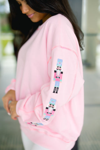 Girly Pink Nutcracker Sweater - Instyle Boutique