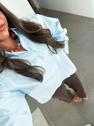 Chic and Simple Light Blue Top