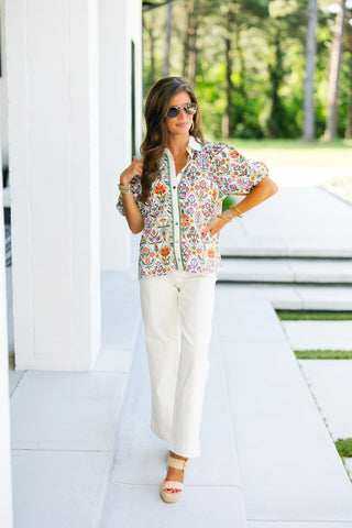 Must Have Multi Floral Printed Top