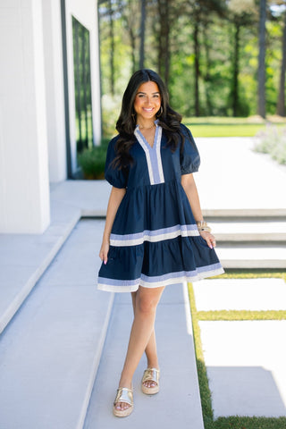 Deep Blue Dream Shift Dress - Instyle Boutique