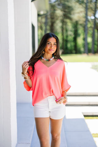 Neon Nights Cuffed Sleeve Top - Instyle Boutique