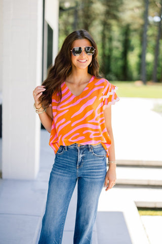 Be Bright Printed Top - Instyle Boutique