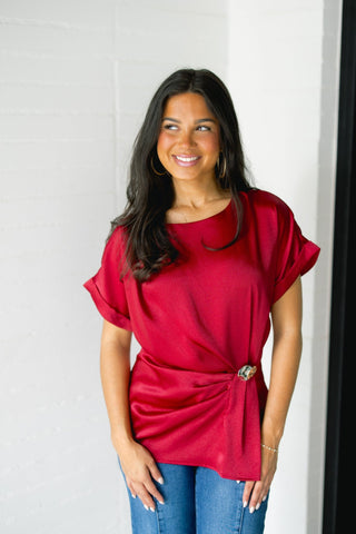 Promise Me Burgundy Top - Instyle Boutique