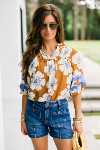 Beach Date Floral Top - Instyle Boutique