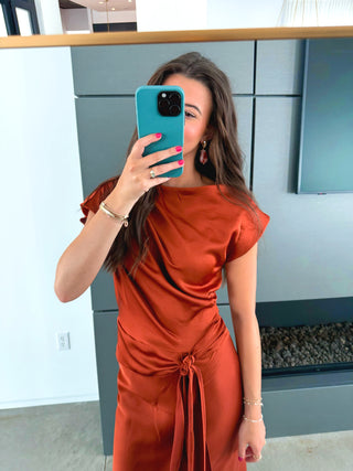 Ember Glow Asymmetrical Dress - Instyle Boutique