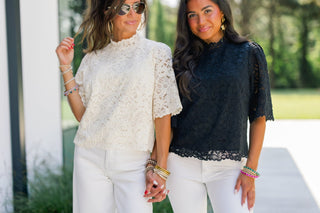 Loving Summer Lace Top- Ecru