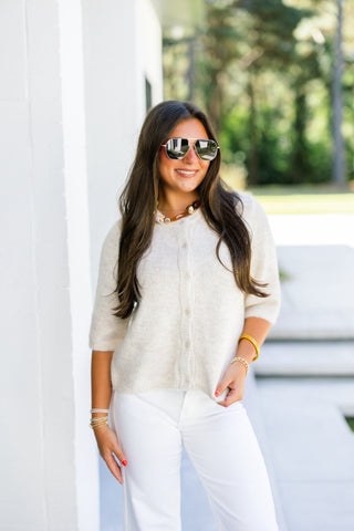 Almost Autumn Oatmeal Sweater Top - Instyle Boutique