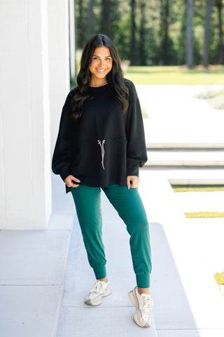 Girl On The Go Pullover-Black