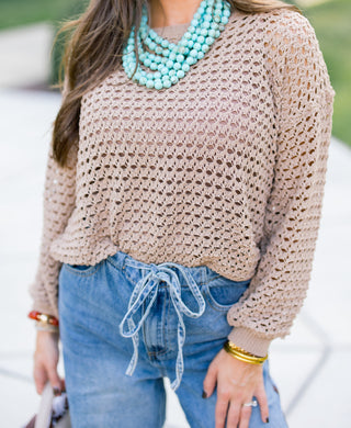 Caramel Latte Knit Sweater