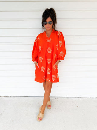 On Island Time Orange Dress - Instyle Boutique