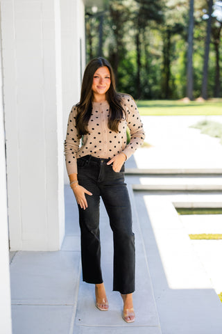 Polka Party Sweater Top