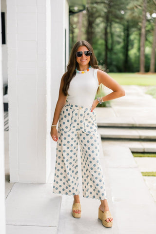 Connect The Dot Blue Pants - Instyle Boutique
