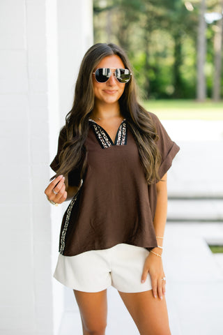 Mocha Wild Side Top