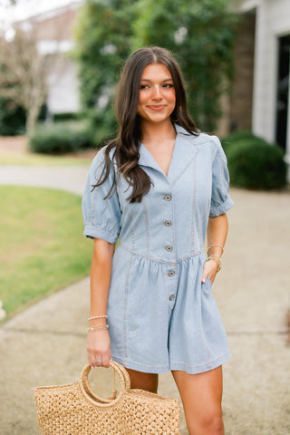 Be A Doll Denim Romper ~FINAL SALE~