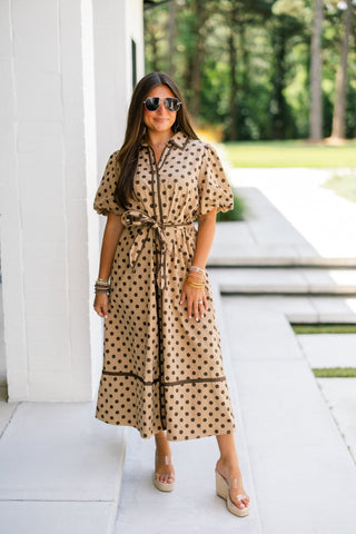 Biscotti Dot Shirtdress - Instyle Boutique