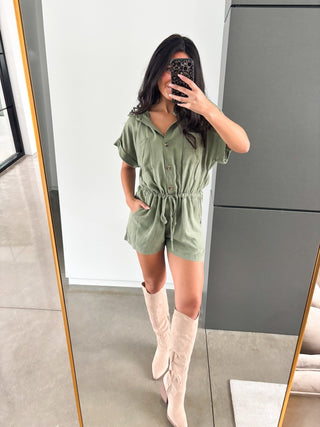 Sage Kisses Romper - Instyle Boutique