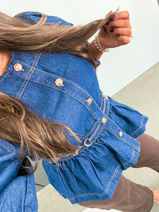 Best Dressed Dark Denim Top