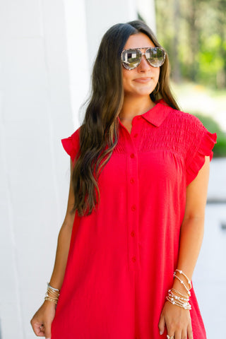 Once In A Lifetime Red Romper