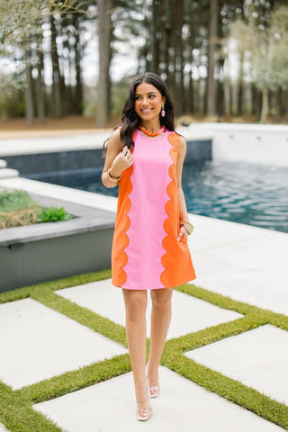 Sun Kissed Scalloped Dress - Instyle Boutique