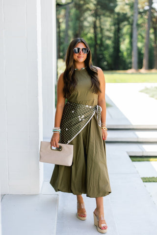 Sunday Stroll Scarf Detail Dress - Instyle Boutique