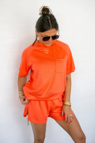 All The Attention Coral Set - Instyle Boutique