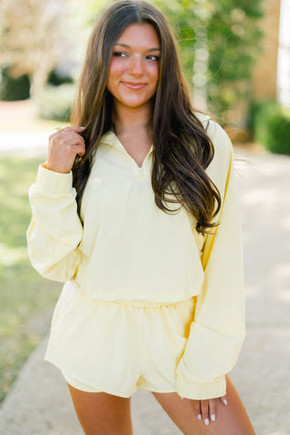 Yellow Glow Half Zip Pullover - Instyle Boutique