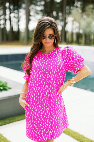 Bombshell Kiss Hot Pink Dress - Instyle Boutique