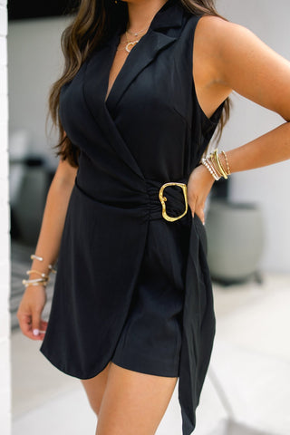 After Dark Blazer Romper - Instyle Boutique