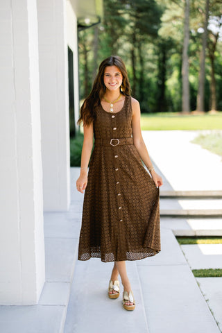 Charleston Belted Button Down Dress - Instyle Boutique