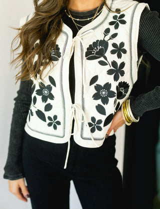 Catch You Later Cream Vest - Instyle Boutique