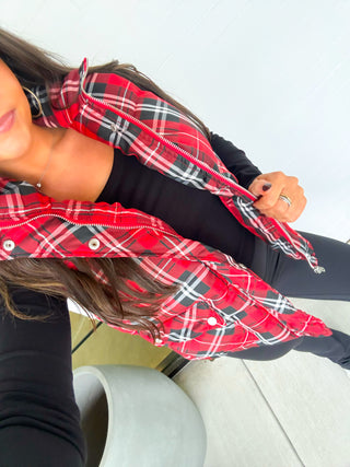 Perfectly Plaid Puffer Vest