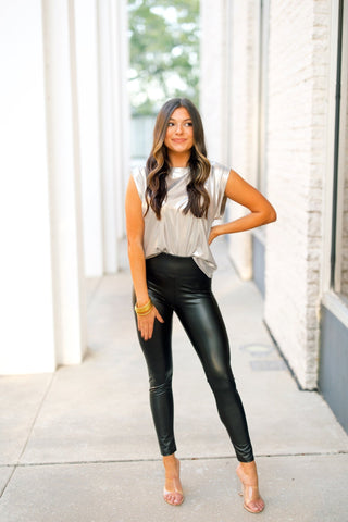 Bejeweled Silver Top - Instyle Boutique