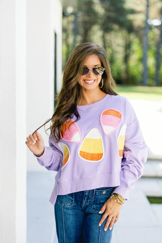 Sweet Tooth Purple Sweatshirt