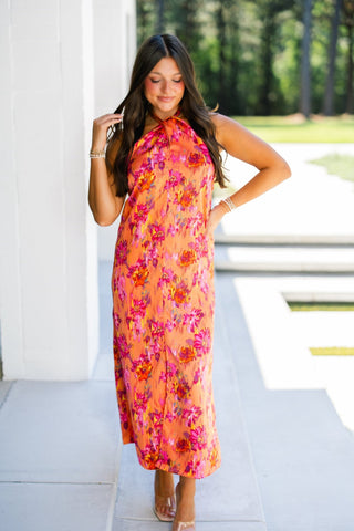 Wild Bloom Halter Maxi - Instyle Boutique