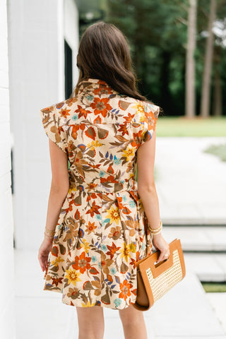 Wildflower Market Belted Dress - Instyle Boutique
