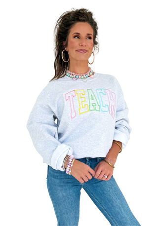 Teach Embroidered Sweatshirt