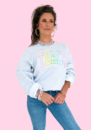 Teach Embroidered Sweatshirt