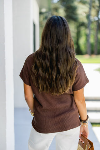 Carried Away Brown Knit Top - Instyle Boutique