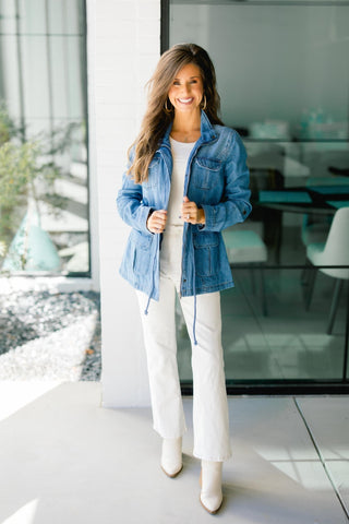 Leaving Tomorrow Lightweight Denim Jacket - Instyle Boutique