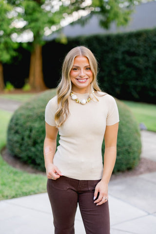 Barely There Beige Sweater Top - Instyle Boutique
